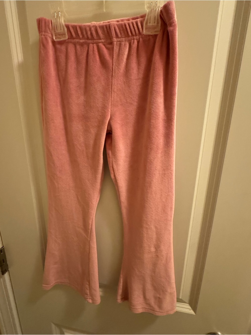 Girl’s Disney Soft Pink Fleece Flared Pants